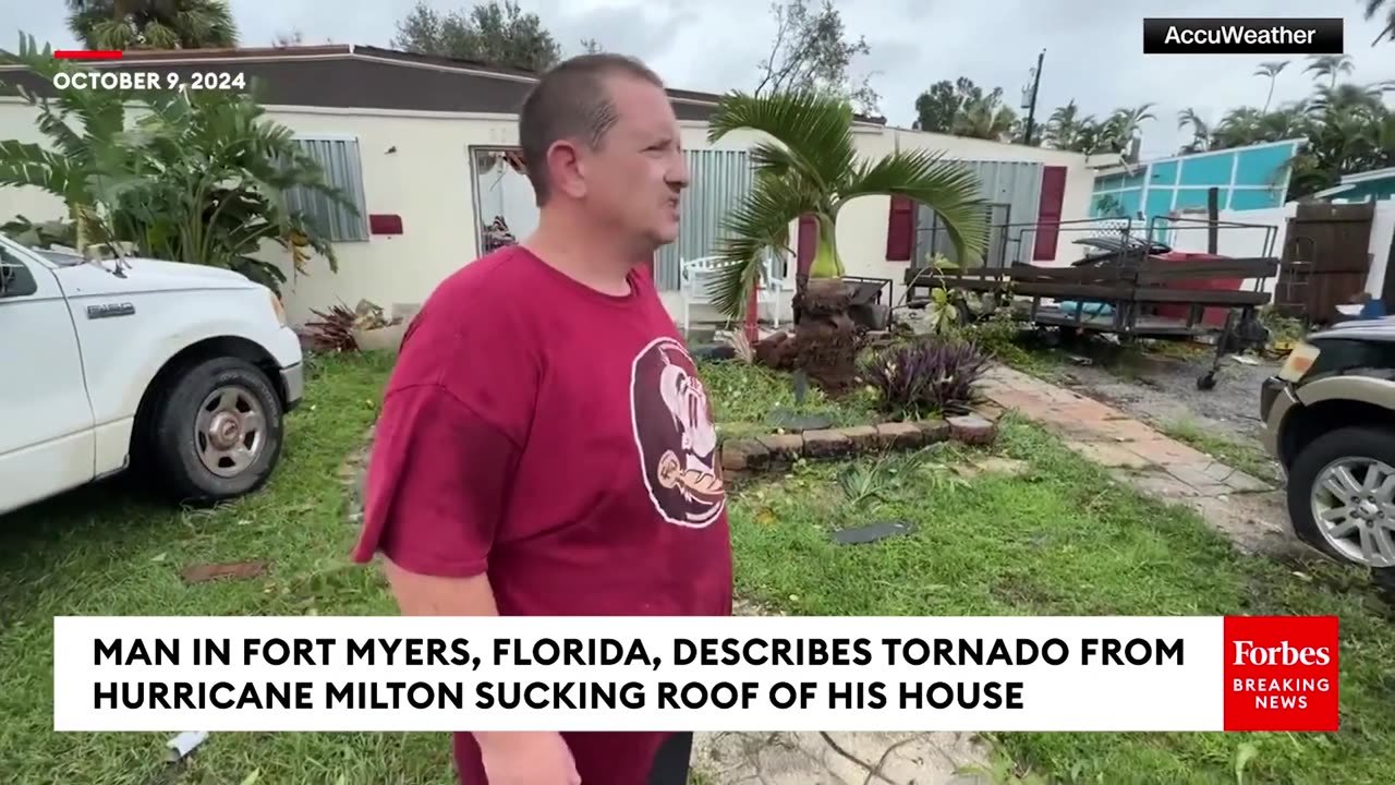 'It Sucked The Whole Roof Off'- Florida Man Reveals Destruction Caused By Hurricane Milton Tornado