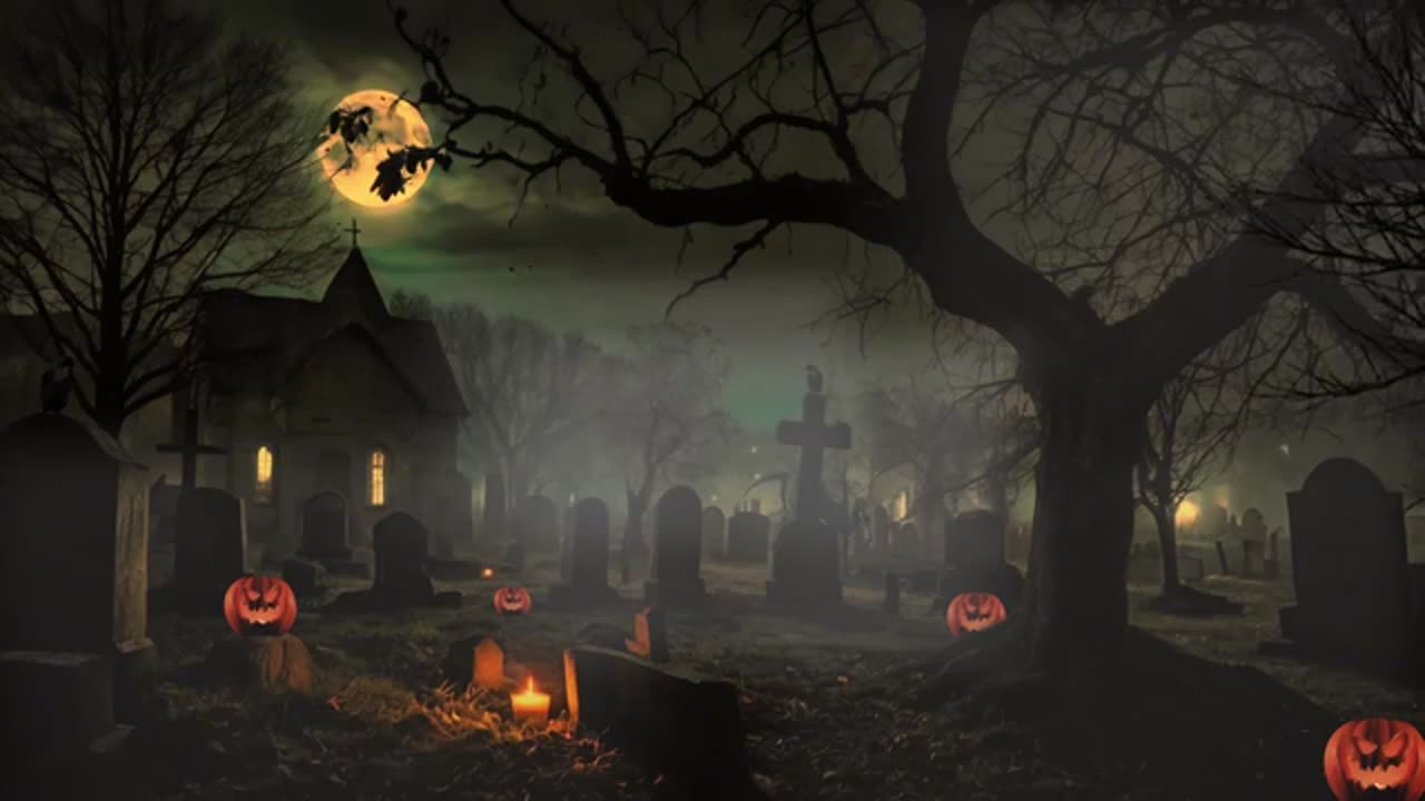 Ghostly Graveyard Ambience ♫ Spooky Halloween Sounds