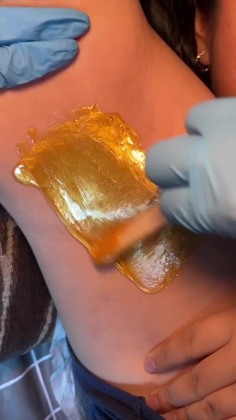 Underarm Waxing Tutorial by Mariah Elizondo Using Golden Allure Hard Wax