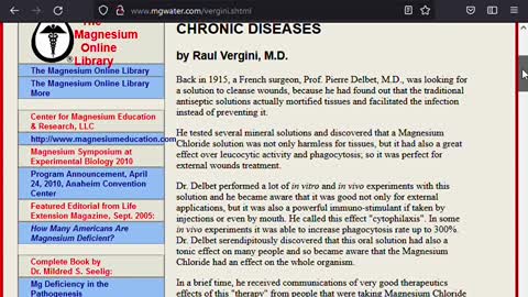 Did Dr. Pierre Delbet Cure Parkinson's Disease and Cancer in 1939 with Magnesium Chloride?
