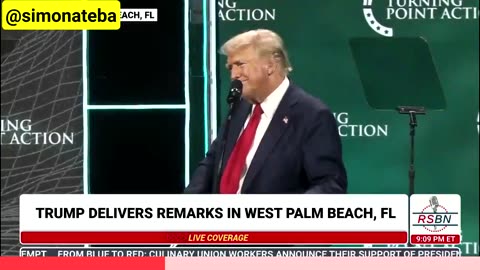 Trump delivers remarks in west palm beach fl