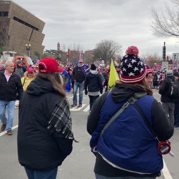 Jan 6, Walking into area at Washington Monument while President is speaking