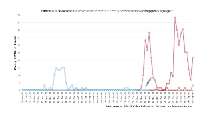 Covid-19 deaths before and after the "vaccine"