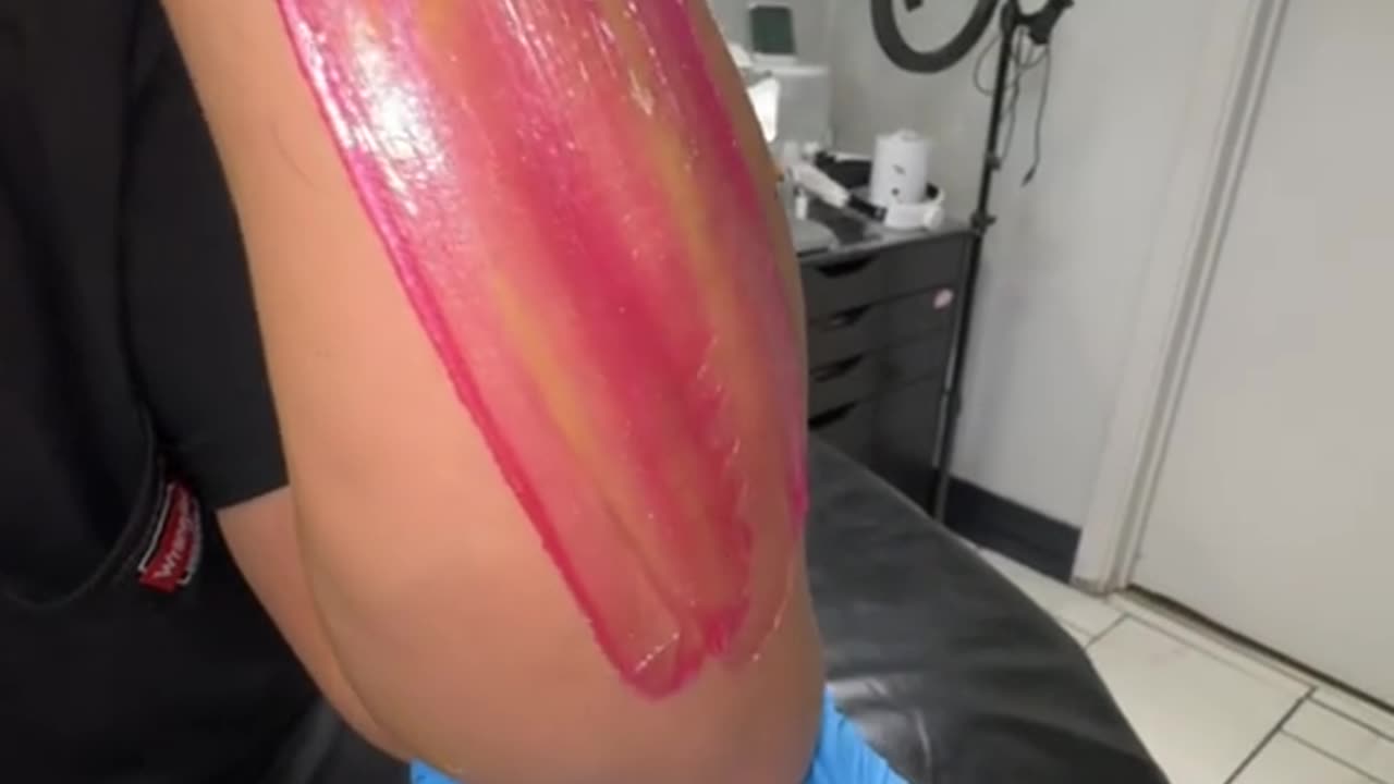 Arm Waxing with Sexy Smooth Golden Allure + Tickled Pink Hard Wax | @skin.boss_