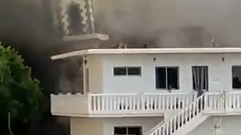 WATCH: The lava from volcano in La Palma has destroyed the church spire in Todoque