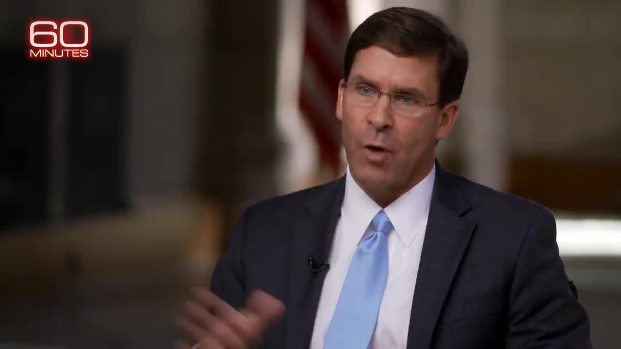 Mark Esper lies on display