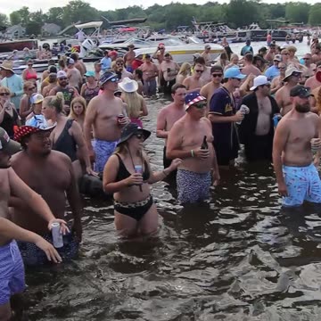 Hurry Up Wait band sings The Killers Mr Brightside at Shawano Lake Sand Bar Bash