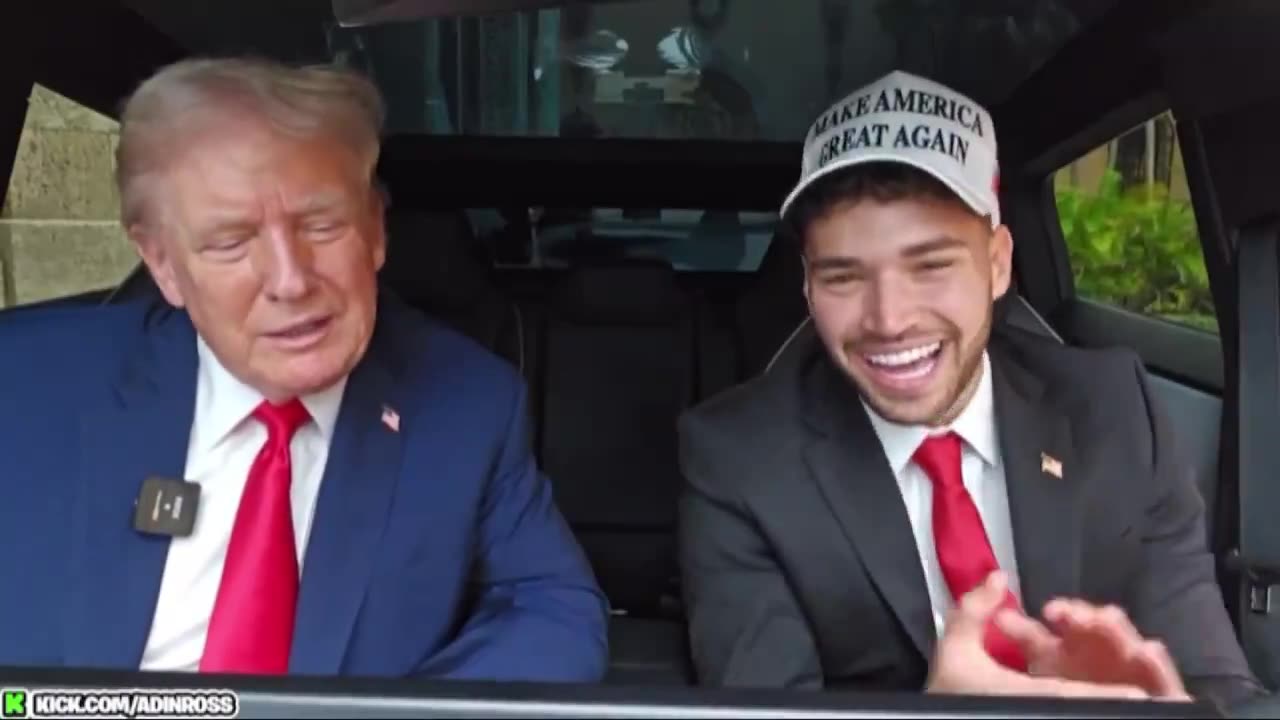 Trump and streamer Adin Ross listen to "Hunter got high"