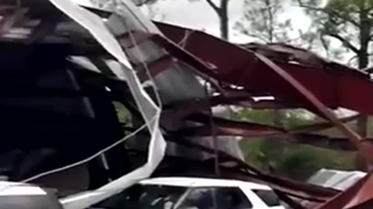 St. Lucie florida sheriff's office completely flattened by a tornado...