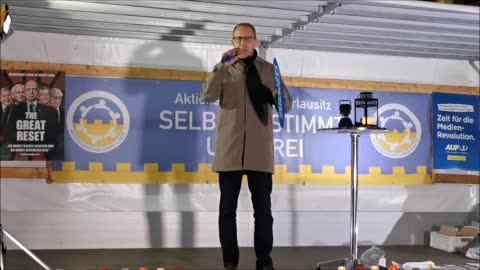 JÖRG URBAN, LV AfD Saсhsen - BAUTZEN, Kornmarkt, 24 10 2022, 90. MAHNWACHE, Bürgermikrofon