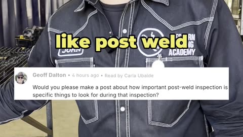 What do YOU look for in your post-Weld inspection?! 🤔