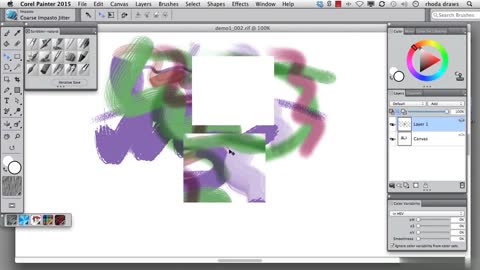 Tutorial from the painting software Corel Painter, part 9.