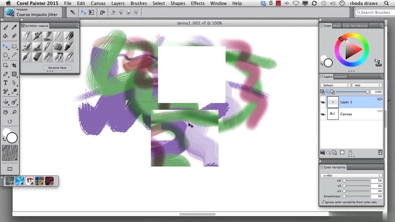 Tutorial from the painting software Corel Painter, part 9.