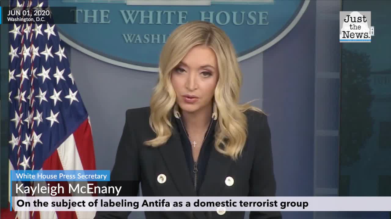 Kayleigh McEnany is asked about labeling Antifa as domestic terrorists
