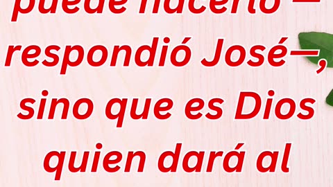 "José Reconoce que Dios es Quien Da la Interpretación de los Sueños" Génesis 41:16.#short #ytshorts