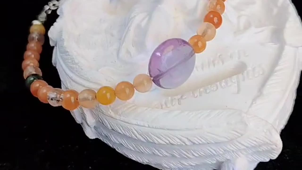 GN-20240919-04 Amethyst Colored Agate Bracelet Fashion Modern Simple Style Fashion Jewelry Women's