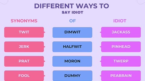 "Learn 16 Funny Synonyms for 'IDIOT' – English Vocabulary Boost!"