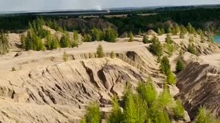 Turquoise water in quarry