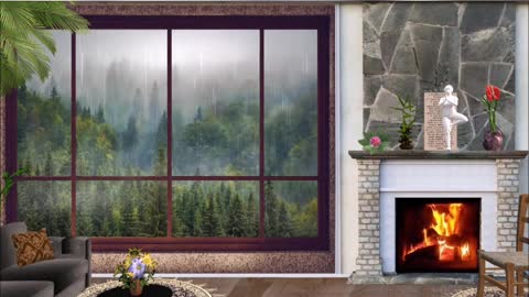 Sleep Instantly Within 2 Minutes with Heavy Rains and Thunder in a comfortable modern house