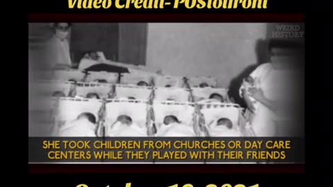 A true story: In 1921 She stole 5000 children over time and sold them..