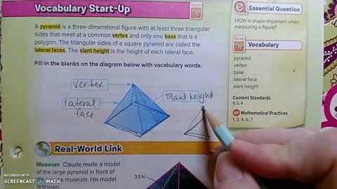 Gr 6 - Ch 10 - Lesson 5 - Surface Area of Pyramids