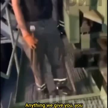 Pole loses it when 2 Ukrainians break factory machine