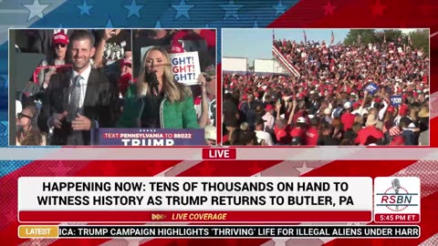 FULL SPEECH: Eric, and Lura Trump Speak at the Historic Trump Rally in Butler, PA - 10/5/24