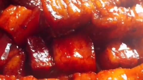 Fat and juicy braised meat, delicious sauce and rice