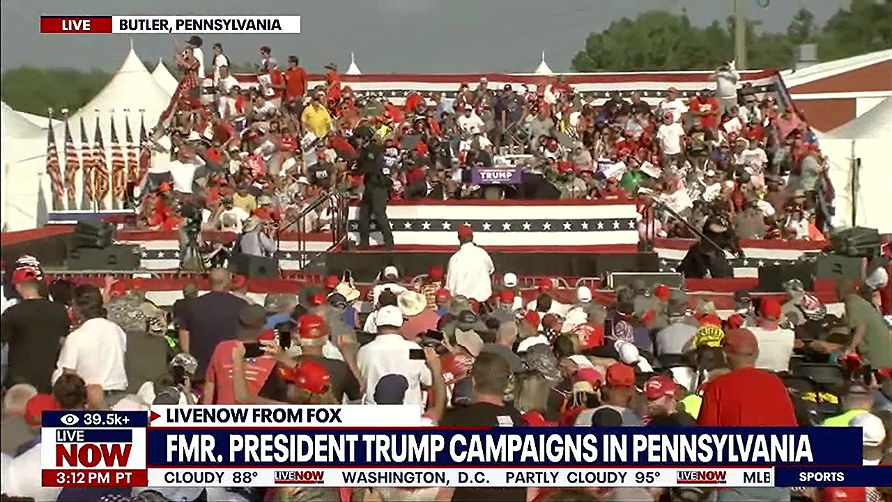WATCH: SHOTS FIRED AT TRUMP RALLY - PRESIDENT HIT