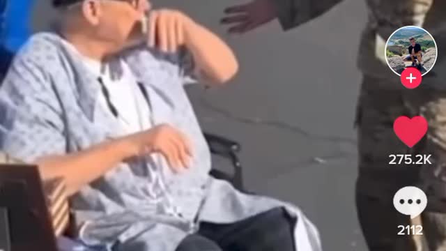 Heartfelt Moment between Veterans