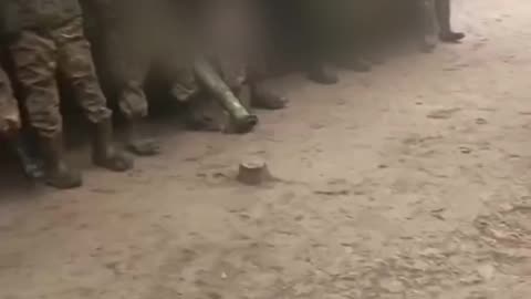 Russian soldiers preparing Mannequins as drone baits