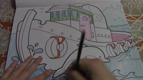Tugboat Coloring ASMR