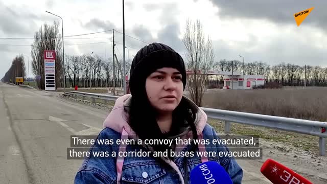 A girl who escaped from Mariupol says Ukrainian forces are shooting at evacuees.