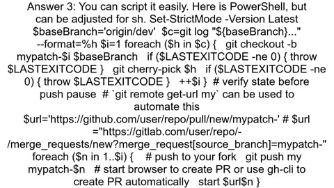 How to send one pull request per separate commit