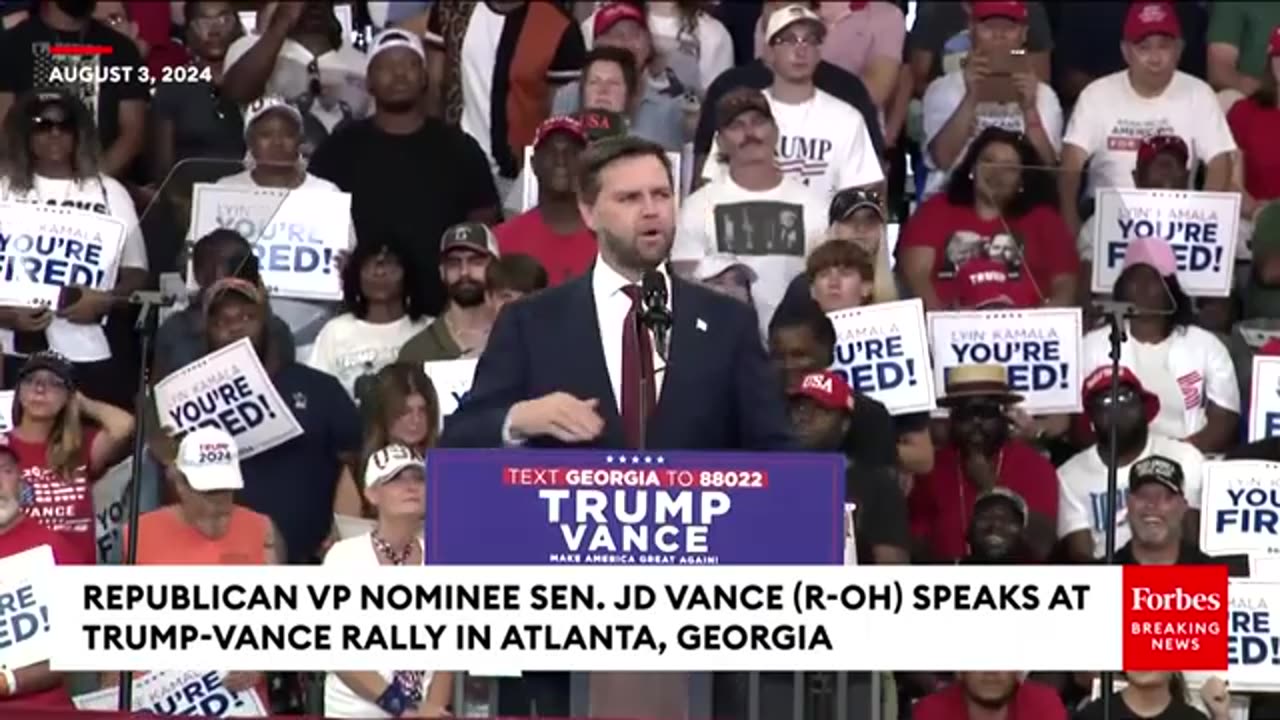 BREAKING NEWS: JD Vance Drops The Hammer On Kamala Harris During Atlanta, Georgia Campaign Rally