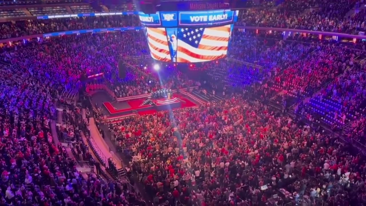 MASSIVE Crowd for President Trump’s rally at Madison Square Garden