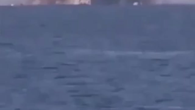 UKRAINE - Ukrainian missile hitting a Russian cruiser