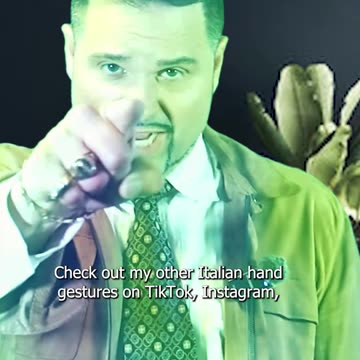 Italian hand gestures! This one means "Cheers to your peers"