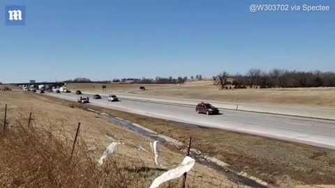 US Protests_ Freedom Convoy makes its way through Oklahoma