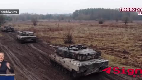 Polské kolony tanků směřují na Ukrajinu