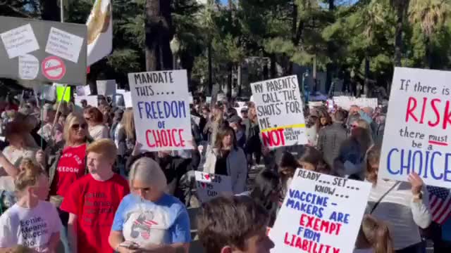 Schools protesting vaccine mandate.