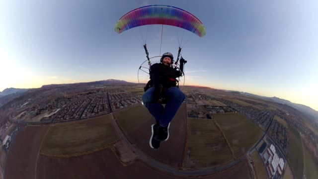 St George, Utah - Sunset Paramotor Flying