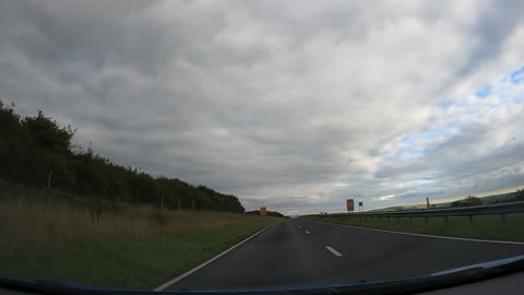 Driving on a cloudy day speedlapse Sep 2022