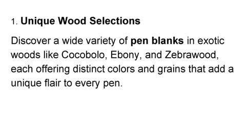 Elevate Your Pen-Making with Exotic Wood Pen Blanks