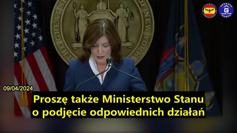 【PL】Gubernator Nowego Jorku Kathy Hochul： Prośba o wydalenie konsula generalnego z Komunistyczne ...