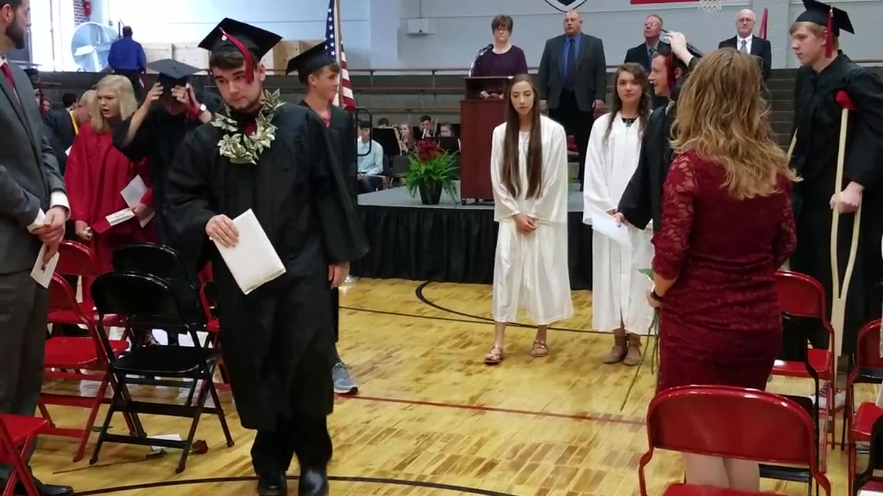 Hamilton Illinois High School : Brendan End of Graduation Ceremony