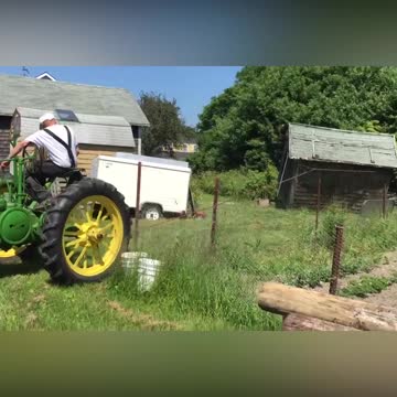 Old Farmer Destroys Neighbor's Garden With Tractor And A Shack