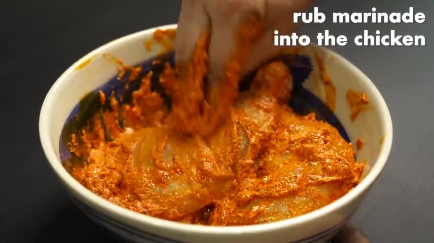 Massage The Chicken In The Marinade