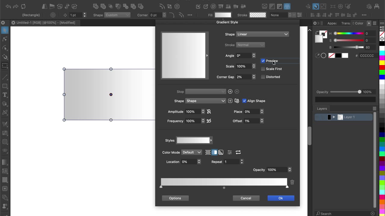 VectorStyler - Crash when editing a gradient angle