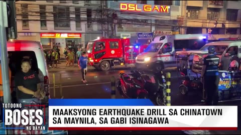 Maaksyong earthquake drill sa Chinatown sa Maynila